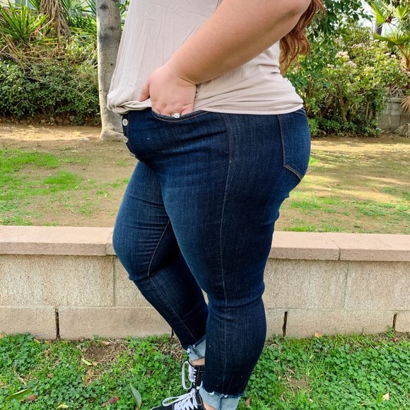 Sara Dark Wash High Rise Skinny Jeans - Picture 7 of 8